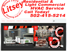 Tablet Screenshot of litseyhvac.com